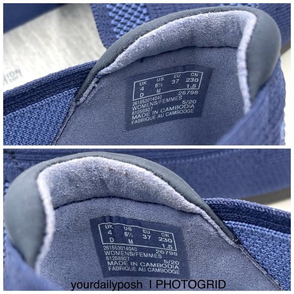 Clarks blue knit Carly Charm washable stretch loafer flats US 6.5 - Picture 11 of 15